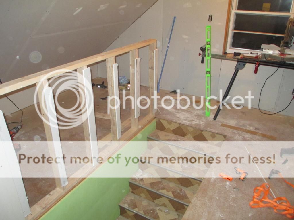 Need advice on half wall at top of stairs. Adventure Rider